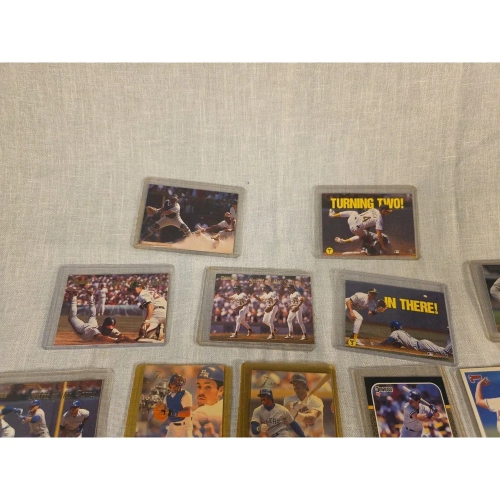 Donruss And Flair Baseball Cards In Penny Sleeve Top Loaders. Very Good...